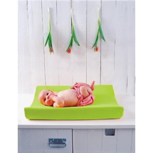 Housse de matelas à langer en velours, vert anis